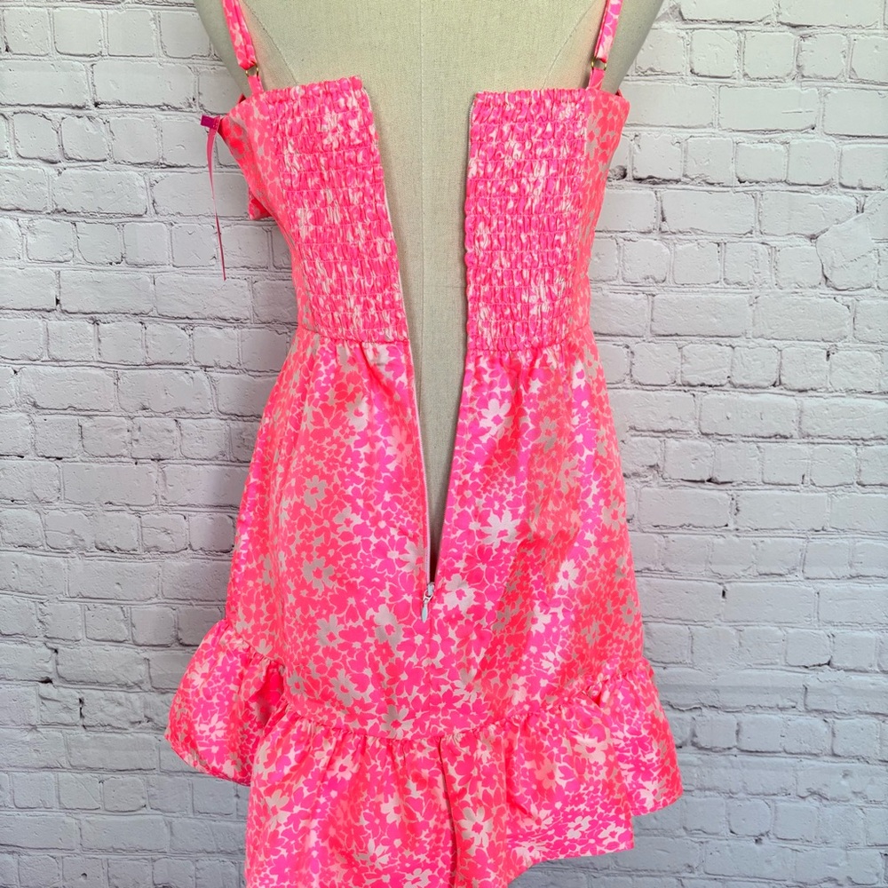 LILLY PULITZER Sutton Roxie Pink Jacquard Skirted Romper--NWT--6 - Picture 8 of 16